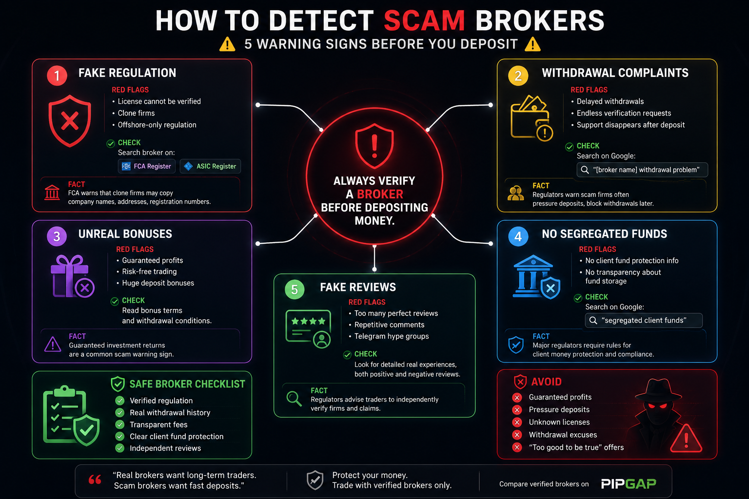 5 red flags of scam brokers